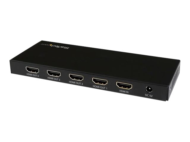 STARTECH.COM HDMI Splitter - 4-Port - 4K 60Hz - HDMI Splitter 1 In 4 Out - 4 Way HDMI Splitter - HDMI Port Splitter