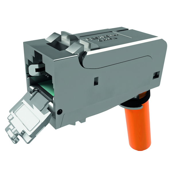 1PROT KeystoneModul designfähig abgew PNKMG Cat6AISO 1xRJ45s90Grad AWG2224