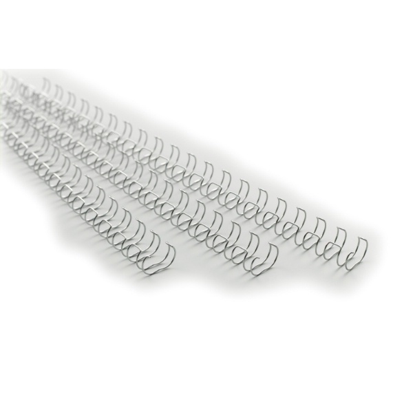 GBC Drahtbinderücken silber für 70 Blatt, 100 St