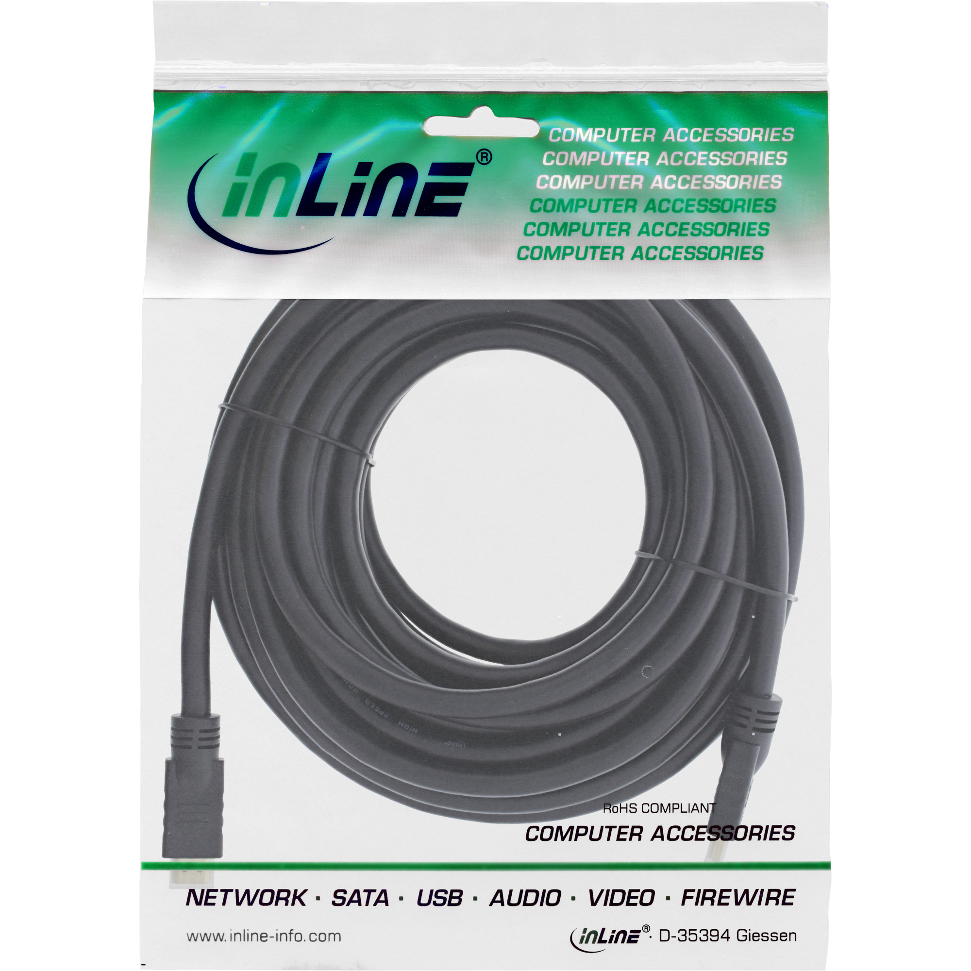 INLINE INLINE HDMI HighSpeed Kabel PREMIUM St/St mit Ethernet abwaertskompatibel vergoldete Kontakte 4K2K schwarz 10m INLINE INLINE HDMI HighSpeed Kabel PREMIUM St/St mit Ethernet abwaertskompatibel vergoldete Kontakte 4K2K schwarz 10m