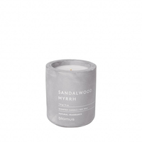 blomus Duftkerze SANDALWOOD MYRRH grau Sandelholz, Myrrhe, 1 St