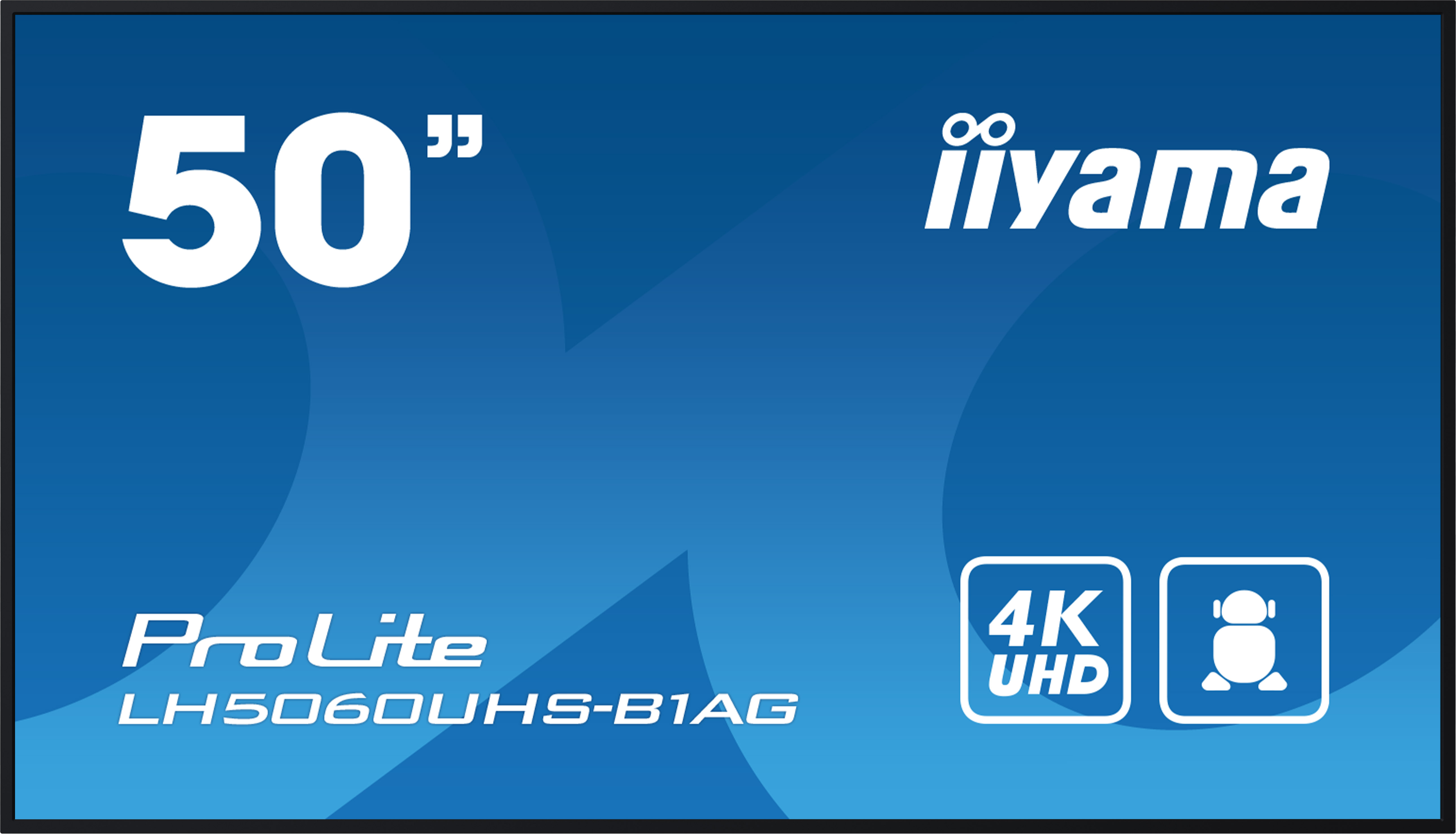 IIYAMA LH5060UHSB1AG 127cm 50Zoll 3840x2160 UHD IPS panel Haze 25perc 500cdm2 Landscape and Portrait Speakers 2x 10W 3x HDMI USB 2