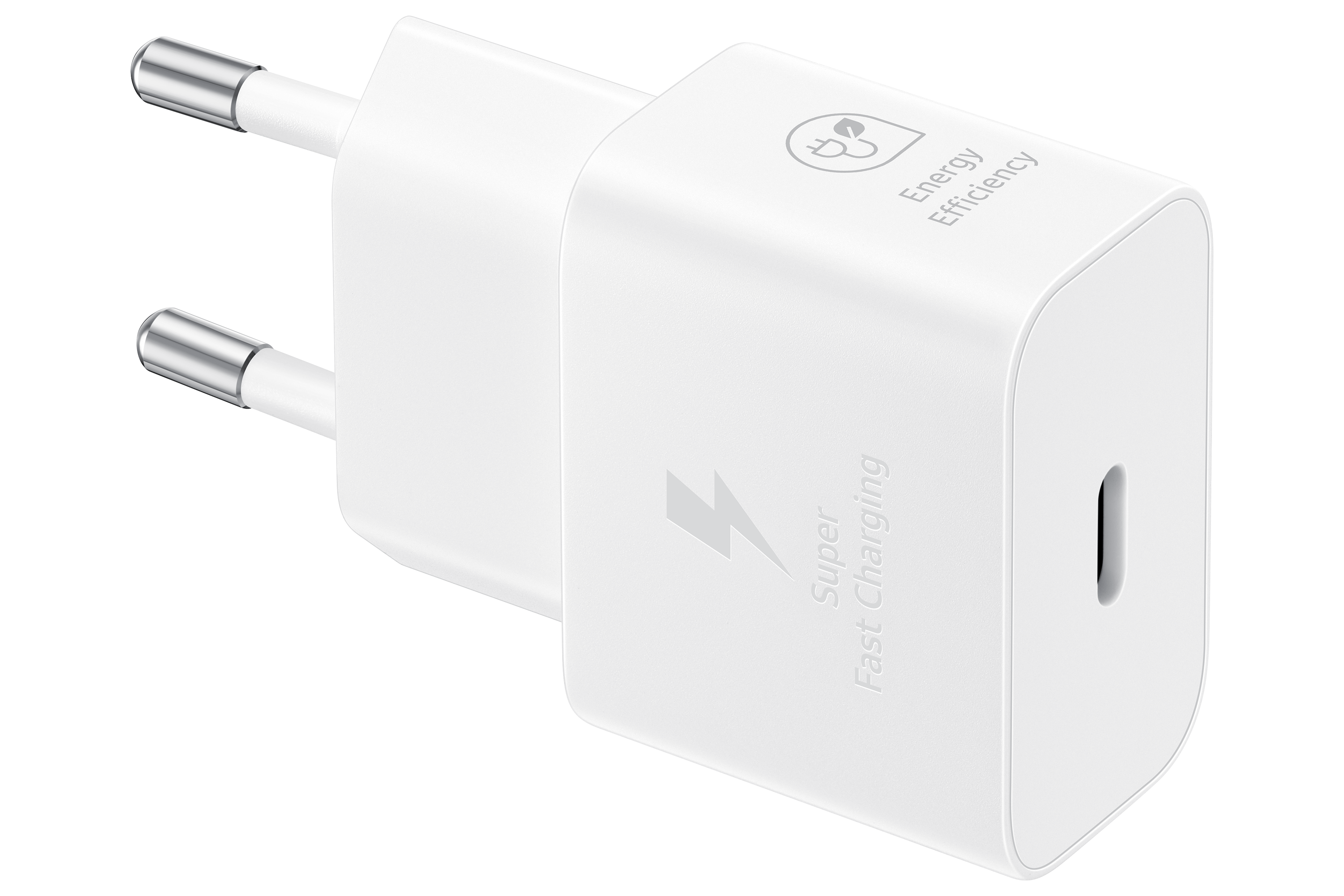 Samsung Schnellladegeraet, USB-C, 25W ohne Datenkabel, White Samsung Schnellladegeraet, USB-C, 25W ohne Datenkabel, White