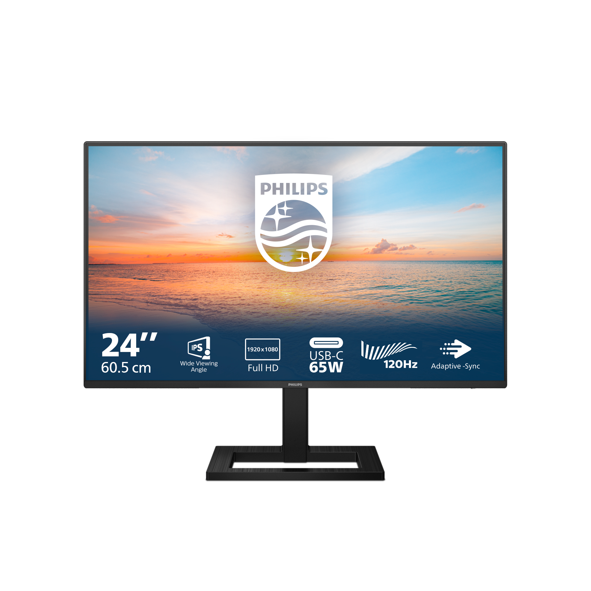60,5cm24 1920x1080 Philips 24E1N1300AE 169 FHD IPS 1ms 100Hz HDMI USBC Speaker Black
