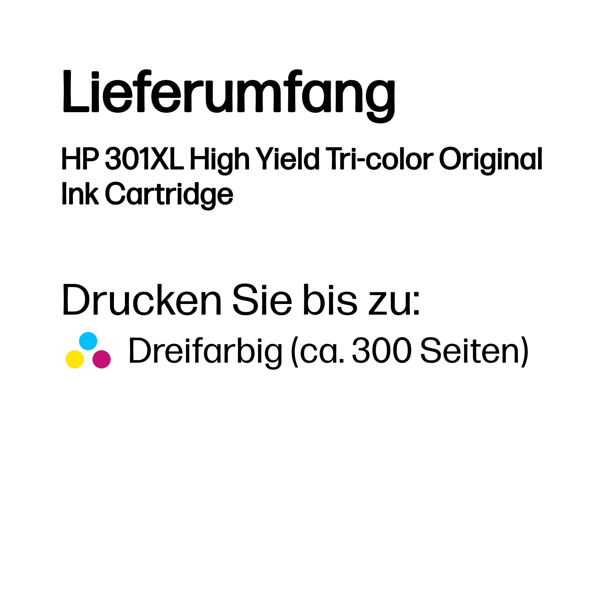 HP 301XL Farbe Tintenpatrone