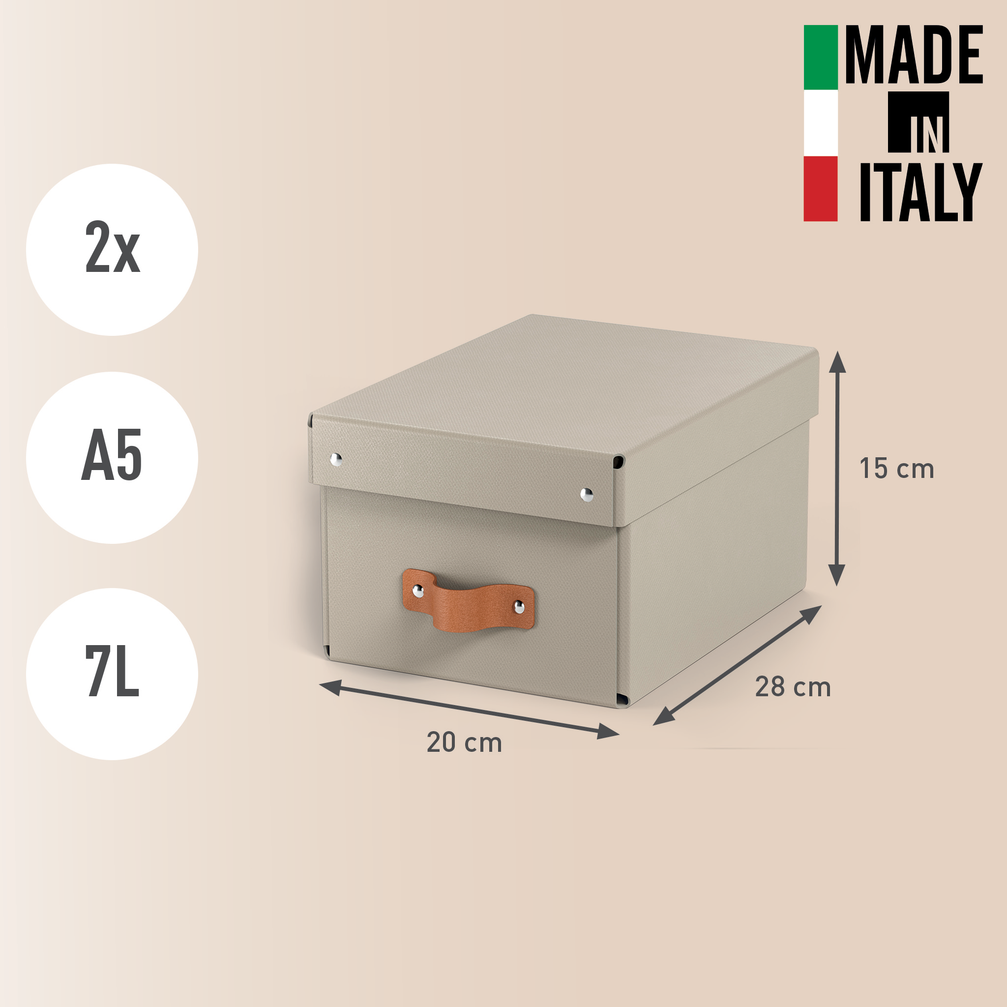 Esselte Leitz Puro Aufbewahrungsbox 7 l beige