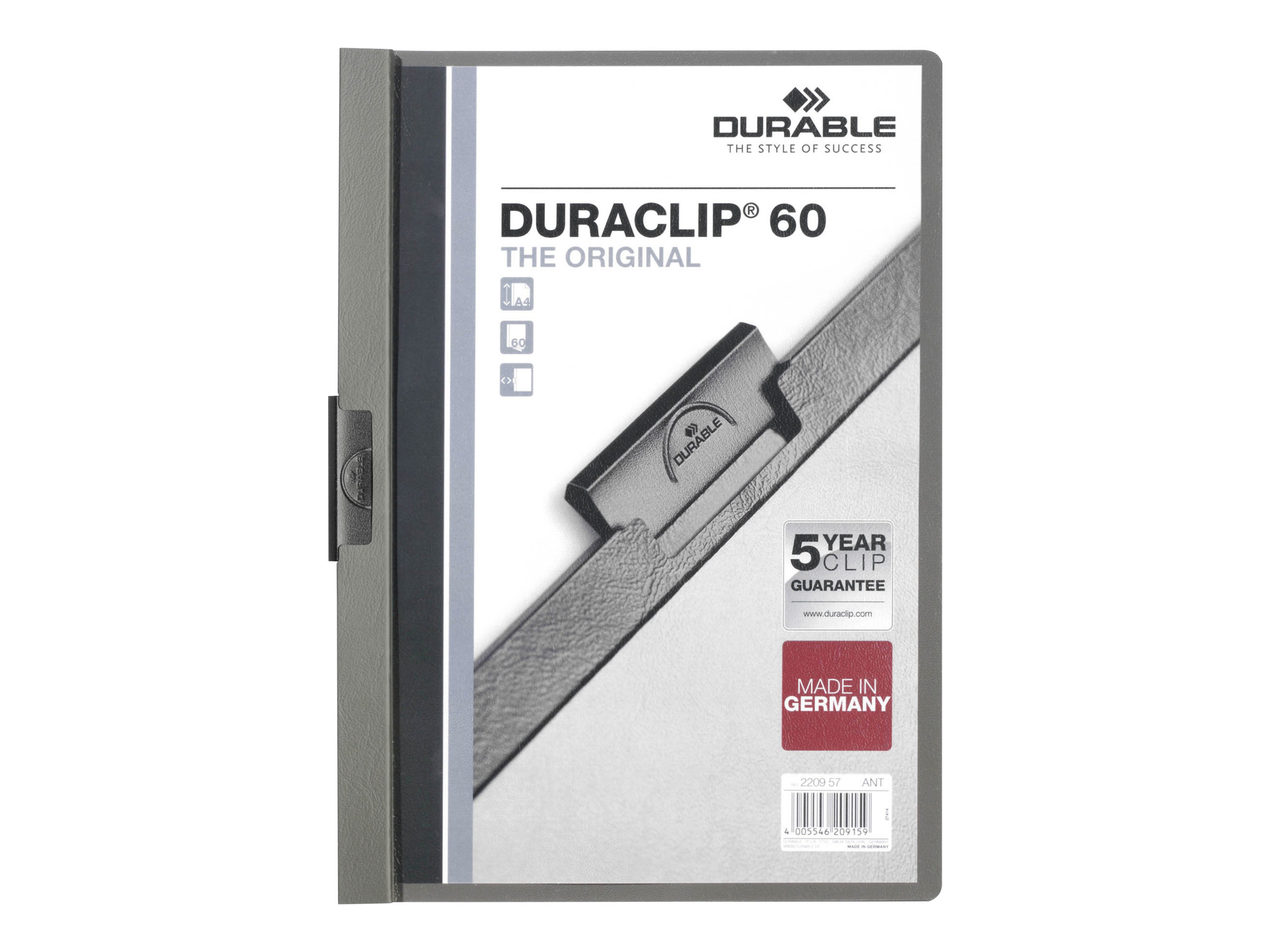 DURABLE Klemmhefter DURACLIP anthrazit, 25 St