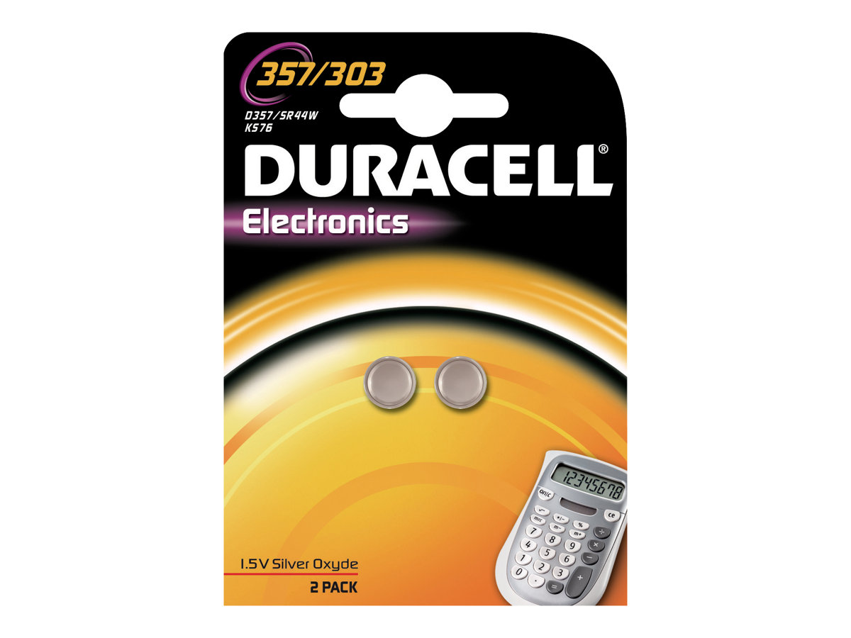 2 DURACELL Knopfzellen 357/303 1,55 V