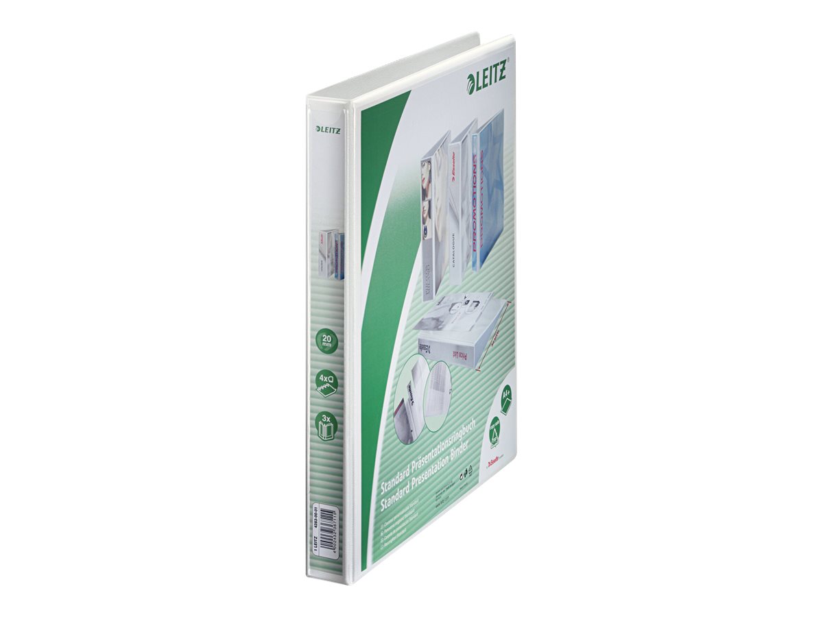 6 LEITZ Praesentationsringbuecher 4-Ringe weiss 3,7 cm DIN A4 6 LEITZ Praesentationsringbuecher 4-Ringe weiss 3,7 cm DIN A4