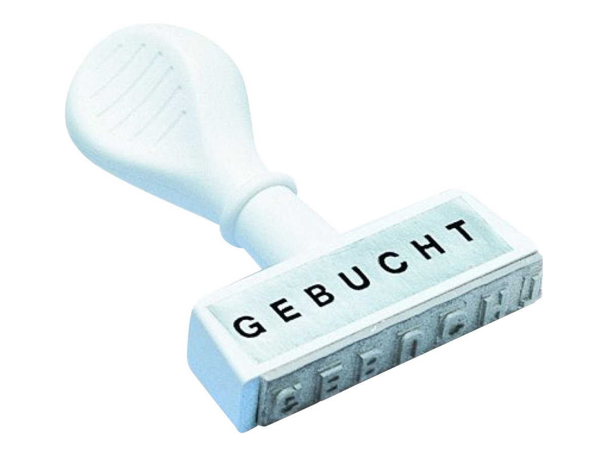 WEDO Textstempel Gebucht ohne Logo, 1 St