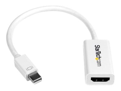 StarTech.com Mini DisplayPort auf HDMI 4k @ 30Hz Adapter - DP 1.2 zu HDMI Audio Video Konverter für MacBook Pro / Air - Weiß - Videokonverter - weiß