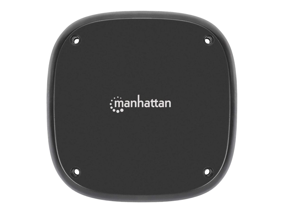 MANHATTAN Induktionsladegerät zur Untertischmontage Macht Ihr Möbelstück zu einem Ladepad mit Schnellladefunktion 10/7,5/5 W schwarz