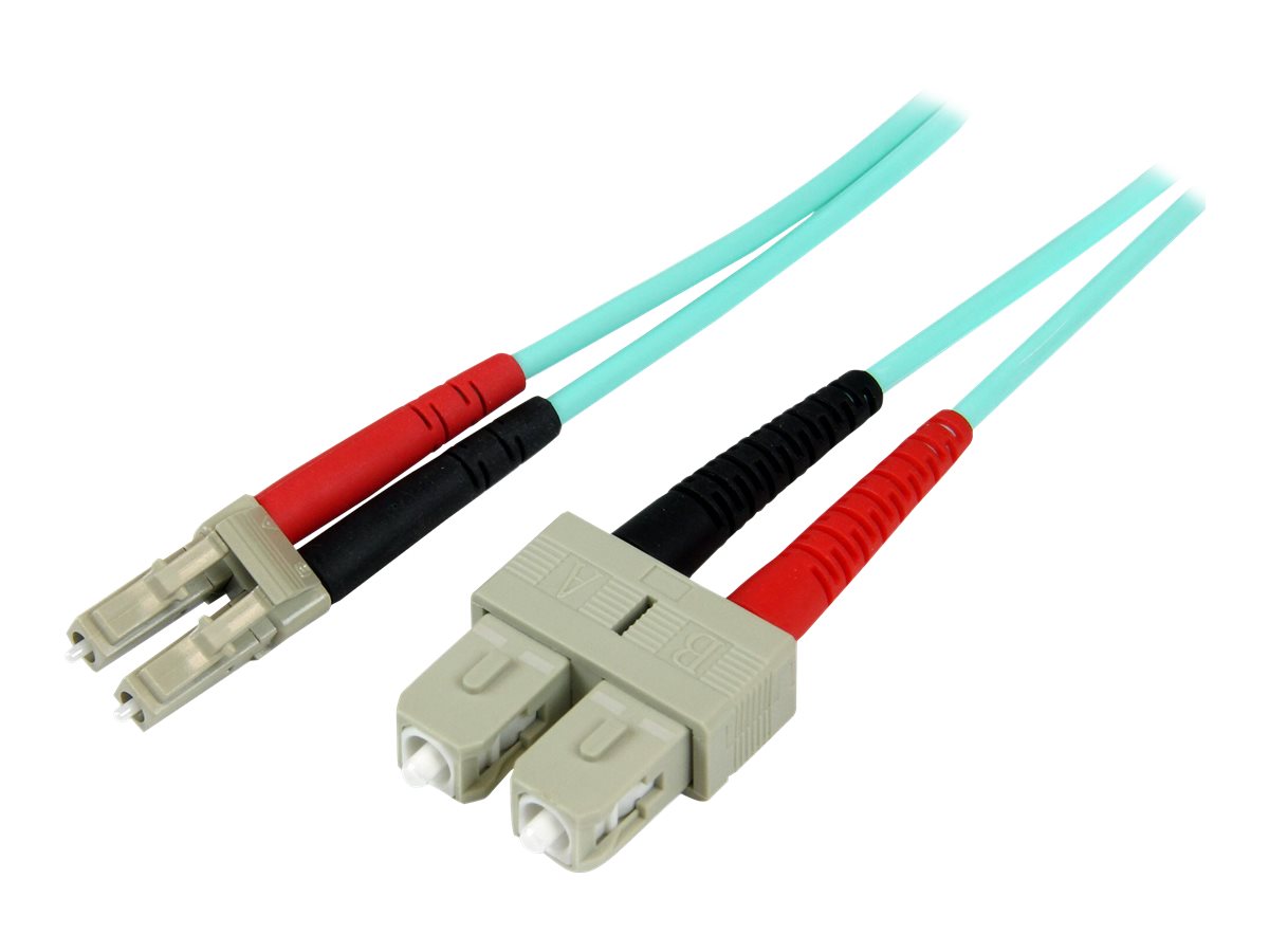 STARTECHCOM 10Gb Aqua LCSC Duplex 50125 Multimode LSZH Fiber Cable