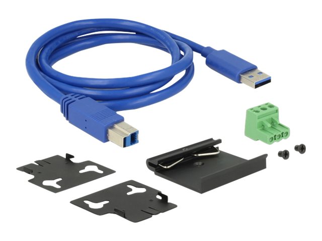 DELOCK Externer Industrie Hub 4 x USB 30 TypA mit 15 kV ESD Schutz
