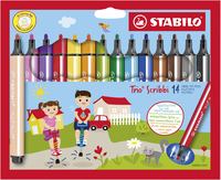 STABILO Trio® Scribbi Filzstifte farbsortiert, 14 St. STABILO Trio® Scribbi Filzstifte farbsortiert, 14 St.