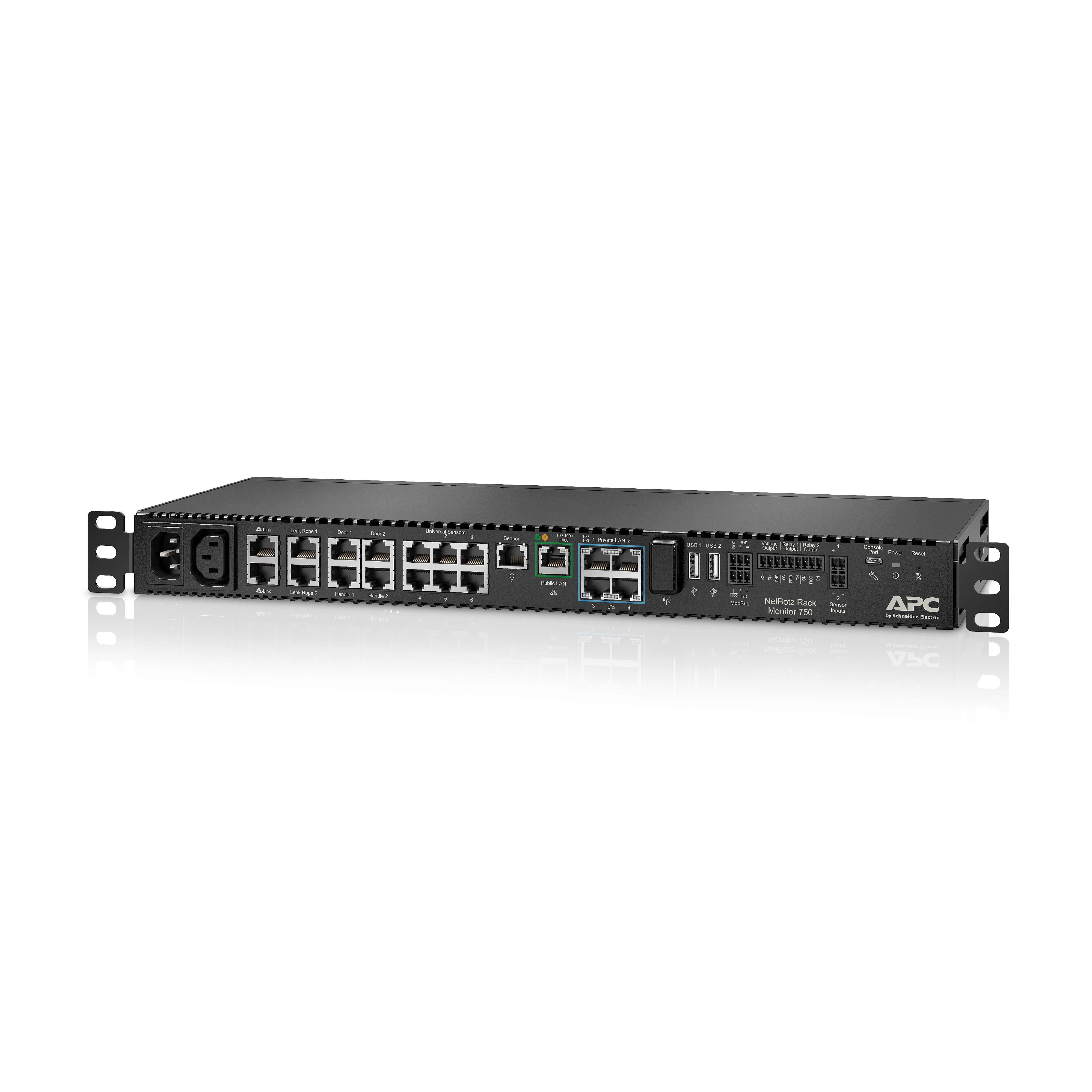 APC NetBotz Rack Monitor 750 Environment monitoring device 1GbE 1U rackmountable