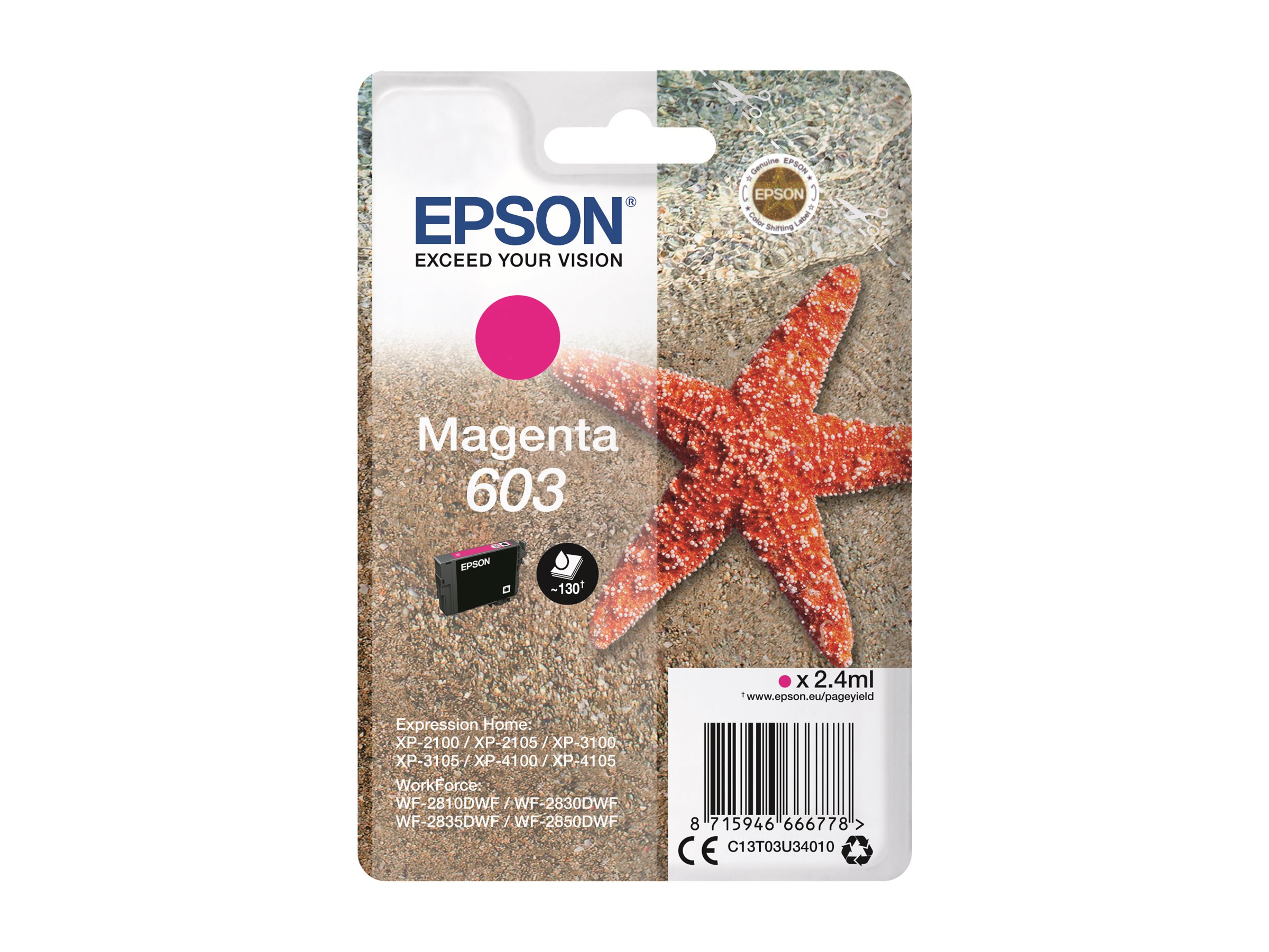 C13T03U34010 EPSON Nr.603 XP Tinte C13T03U34010 EPSON Nr.603 XP Tinte