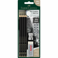 FABER-CASTELL Pitt Graphite Bleistift-Set 2B schwarz, 1 Set FABER-CASTELL Pitt Graphite Bleistift-Set 2B schwarz, 1 Set