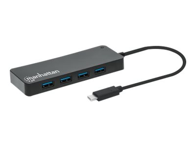 MANHATTAN 7-Port USB 3.2 Gen 1 Typ-C Hub USB-C-Stecker auf sieben USB-A-Buchsen 5 Gbit/s USB 3.0 Stromversorgung über USB schwarz MANHATTAN 7-Port USB 3.2 Gen 1 Typ-C Hub USB-C-Stecker auf sieben USB-A-Buchsen 5 Gbit/s USB 3.0 Stromversorgung über USB schwarz