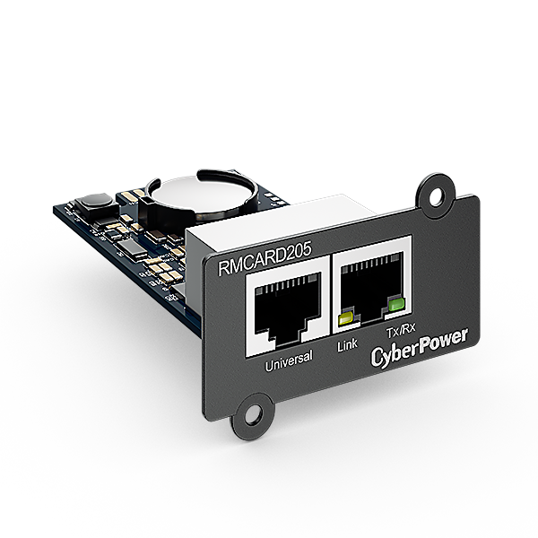 CYBERPOWER RMCARD205 Netzwerkkarte fuer SNMP SLOT Kompatibel zu OL OLS OR und PR Serie zwei Anschluesse Netzwerk Sensor