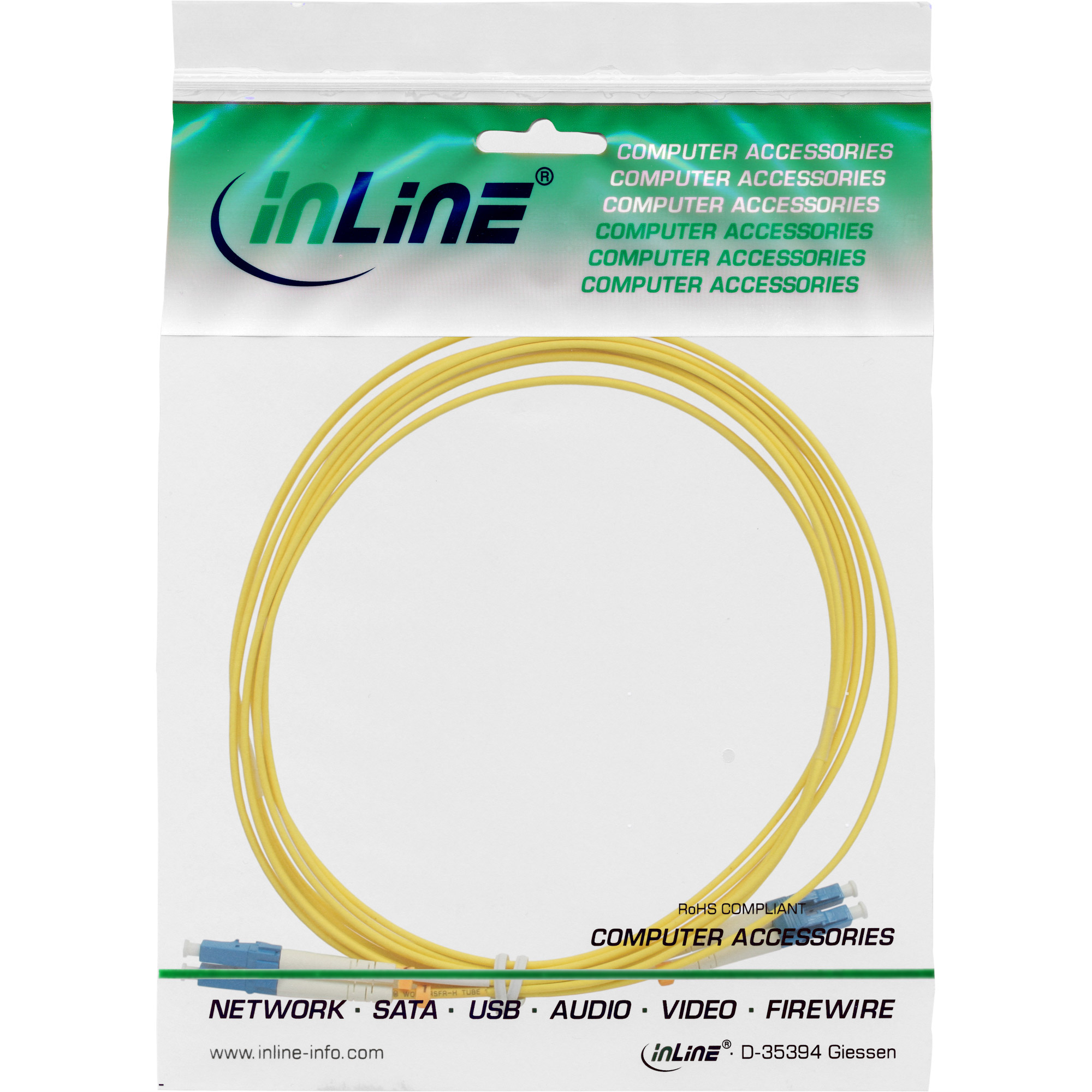 INLINE LWL Duplex Kabel LC/LC 9/125um OS2 20m INLINE LWL Duplex Kabel LC/LC 9/125um OS2 20m