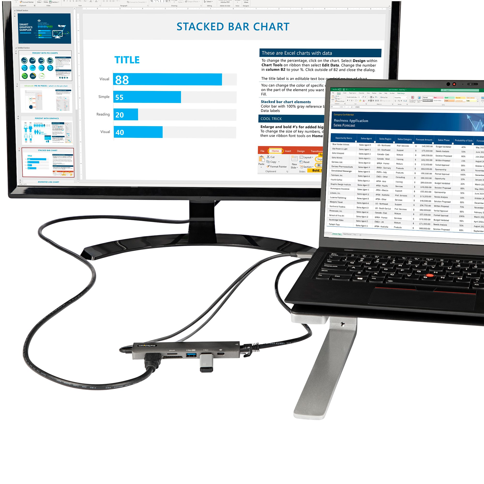 StarTech.com USB-C Multiport Adapter 4K 60Hz HDMI SD MicroSD