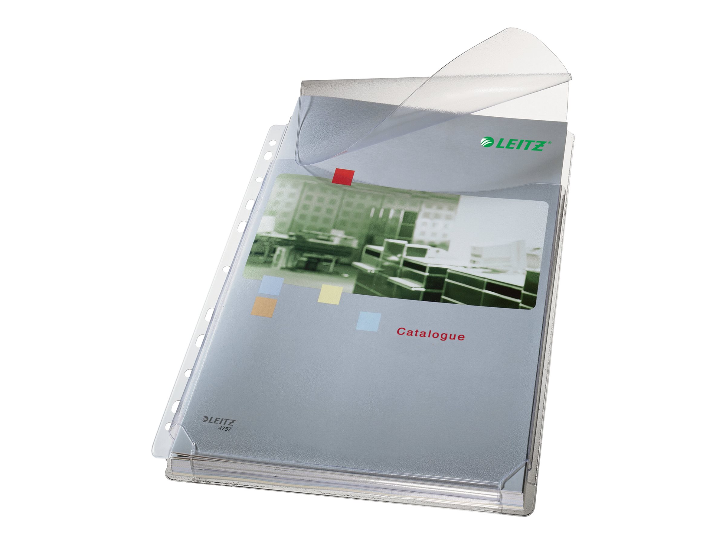 5 LEITZ Prospekthuellen DIN A4 transparent genarbt 0,17 mm