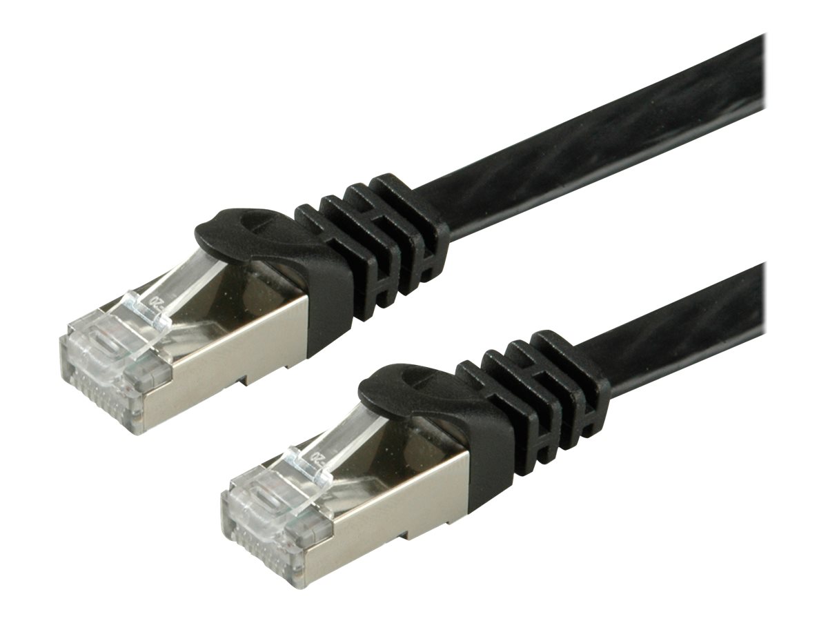 VALUE Patchkabel Kat.6 Class E FTP extra-flach schwarz 1m VALUE Patchkabel Kat.6 Class E FTP extra-flach schwarz 1m
