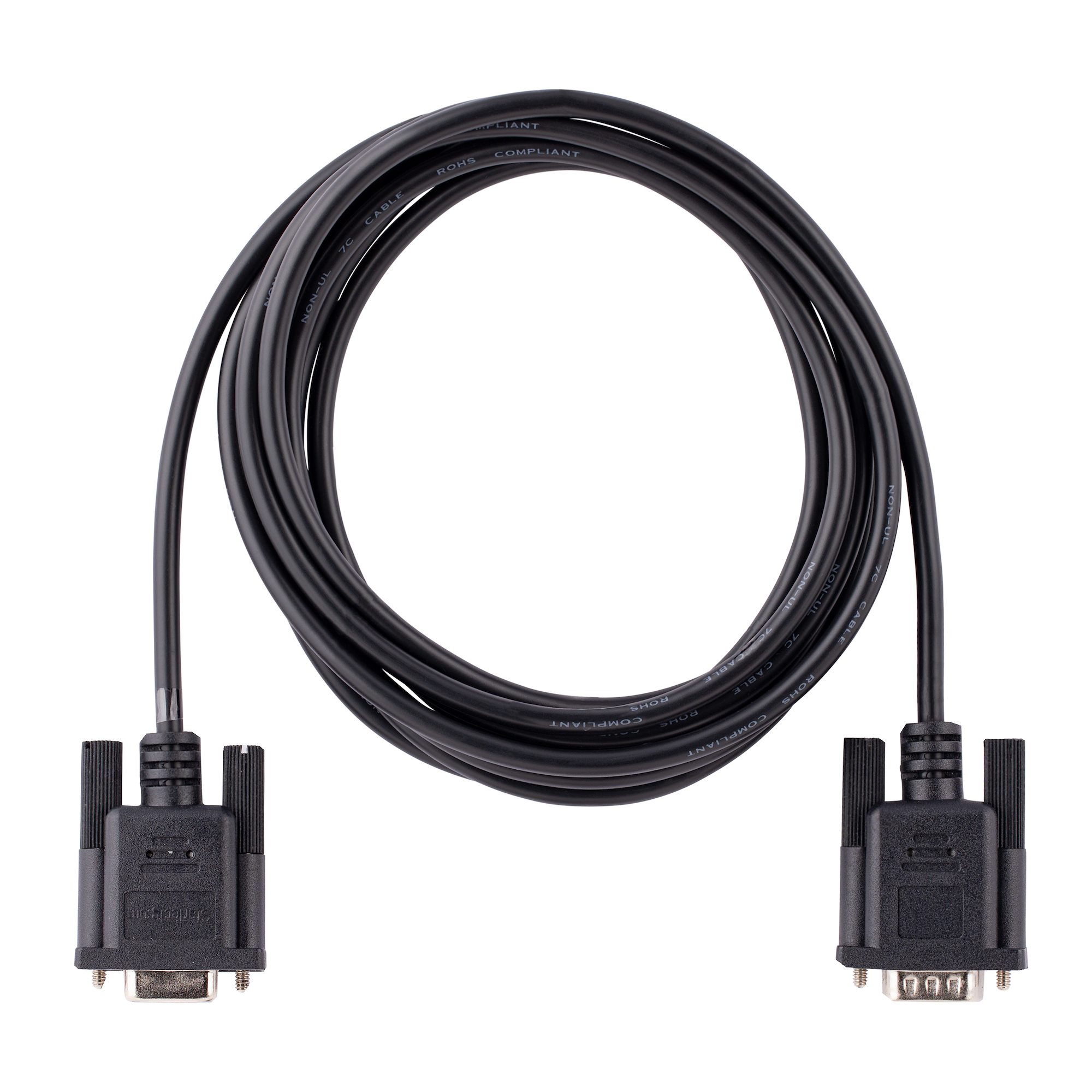 STARTECHCOM 3m RS232 Serial Null Modem Cable Crossover Serial Cable w AlMylar Shielding DB9 Serial COM Port Cable Female to Male