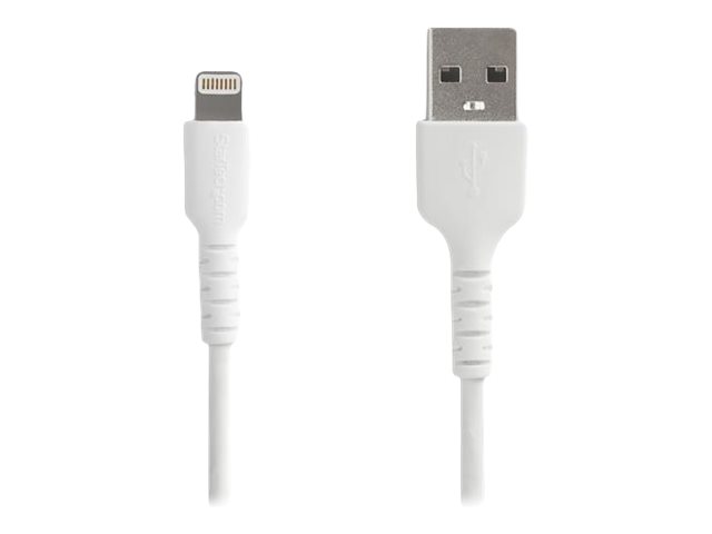 STARTECHCOM USB to Lightning Cable 33 ft 1m MFi Certified Lightning Cable Heavy Duty Lightning Cable White