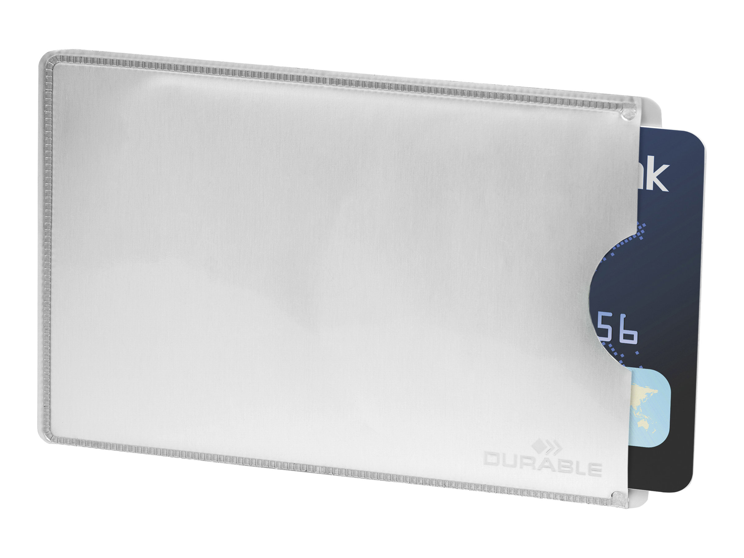 DURABLE KreditkartenhÃ¼lle RFID SECURE silber 5,4 x 8,6 cm, 1 St.