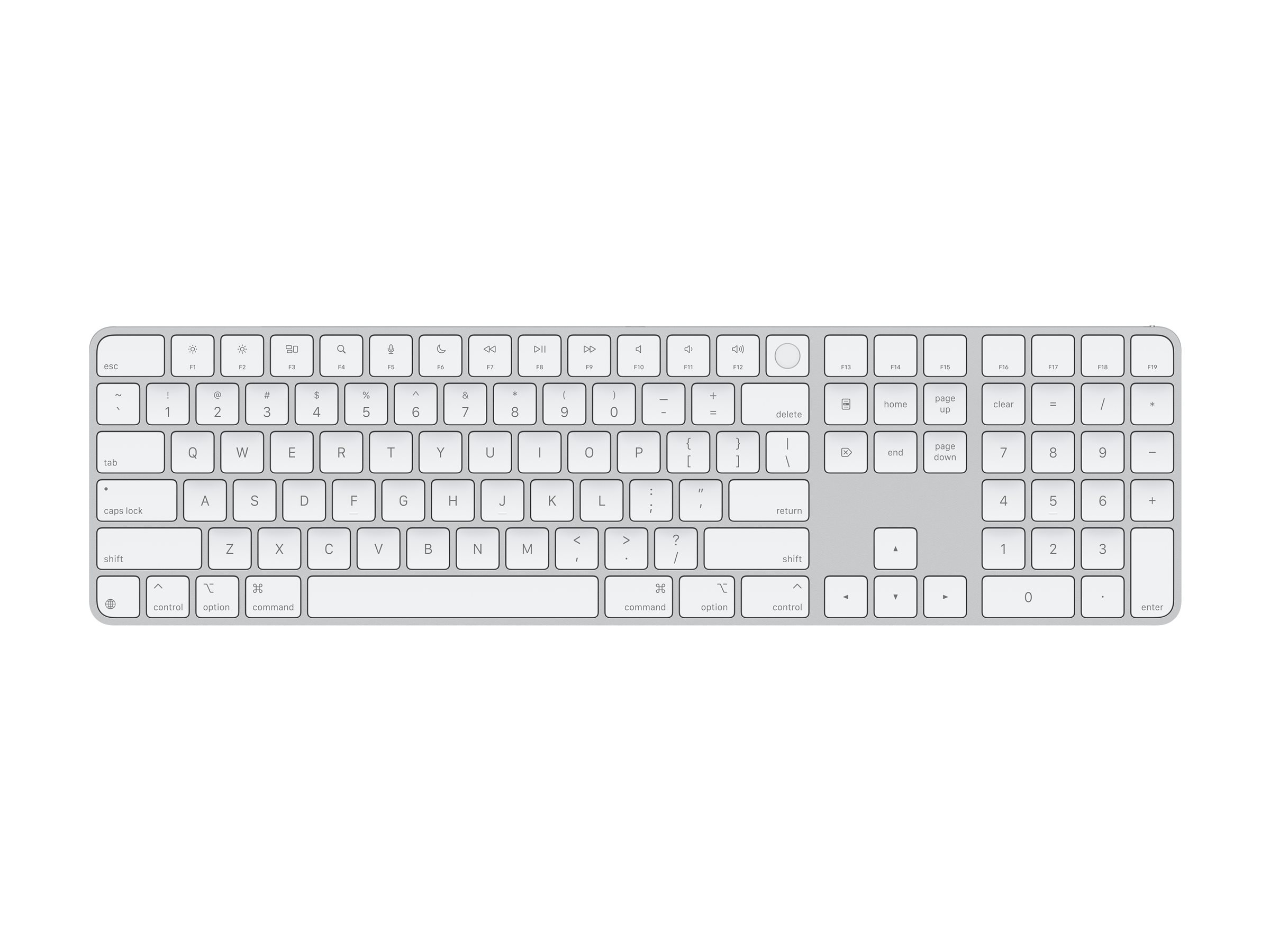 APPLE Magic Keyboard with Touch ID and Numeric Keypad for Mac models with Apple silicon US English White Keys