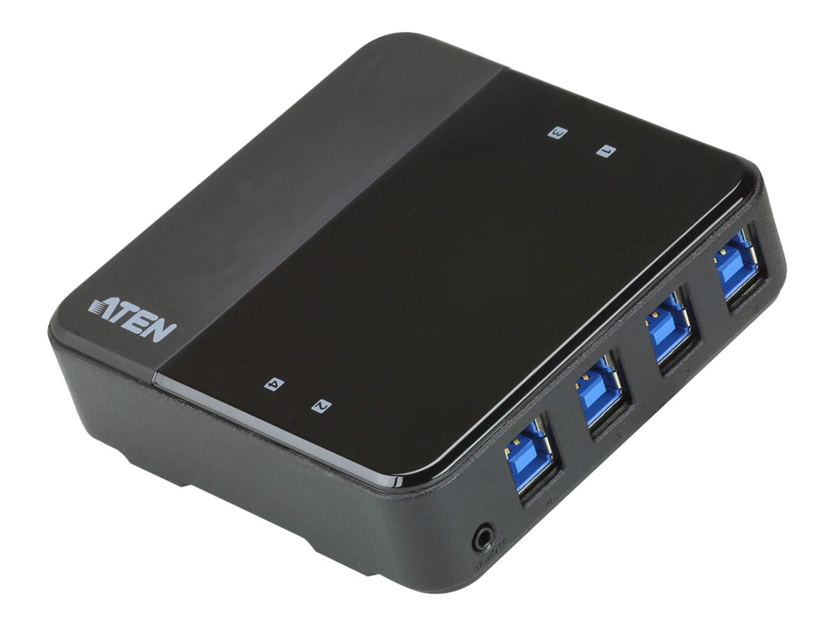 ATEN US3344 USB 3.2 Gen1 Switch, 4-Port Umschalter zur Peripherie Freigabe