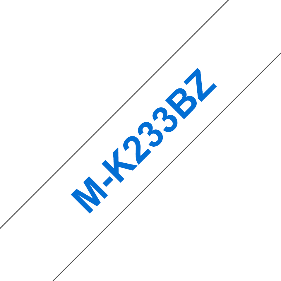 brother Schriftband MK MK233 MK233BZ, 12 mm, blau auf weiß, 1 St