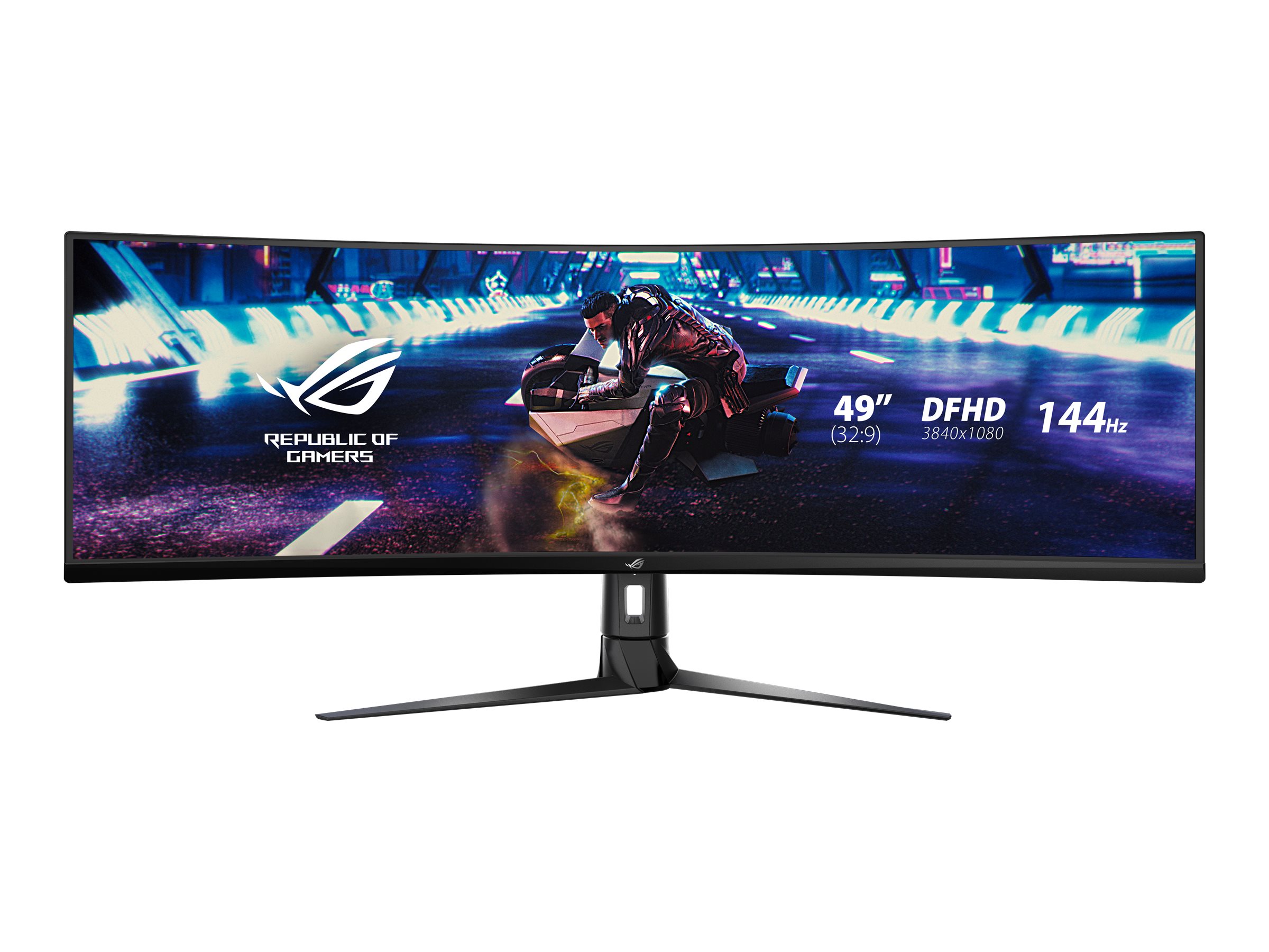 ASUS Display XG49VQ 124,46cm 49Zoll Gaming Curved DFHD 144Hz 3840x1080 Freesync 2 HDR 4ms 219 USB HDMI DP Speaker
