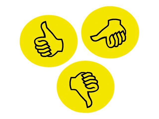 FRANKEN Moderationskarten gelb Ø 9,5 cm, 100 Blatt