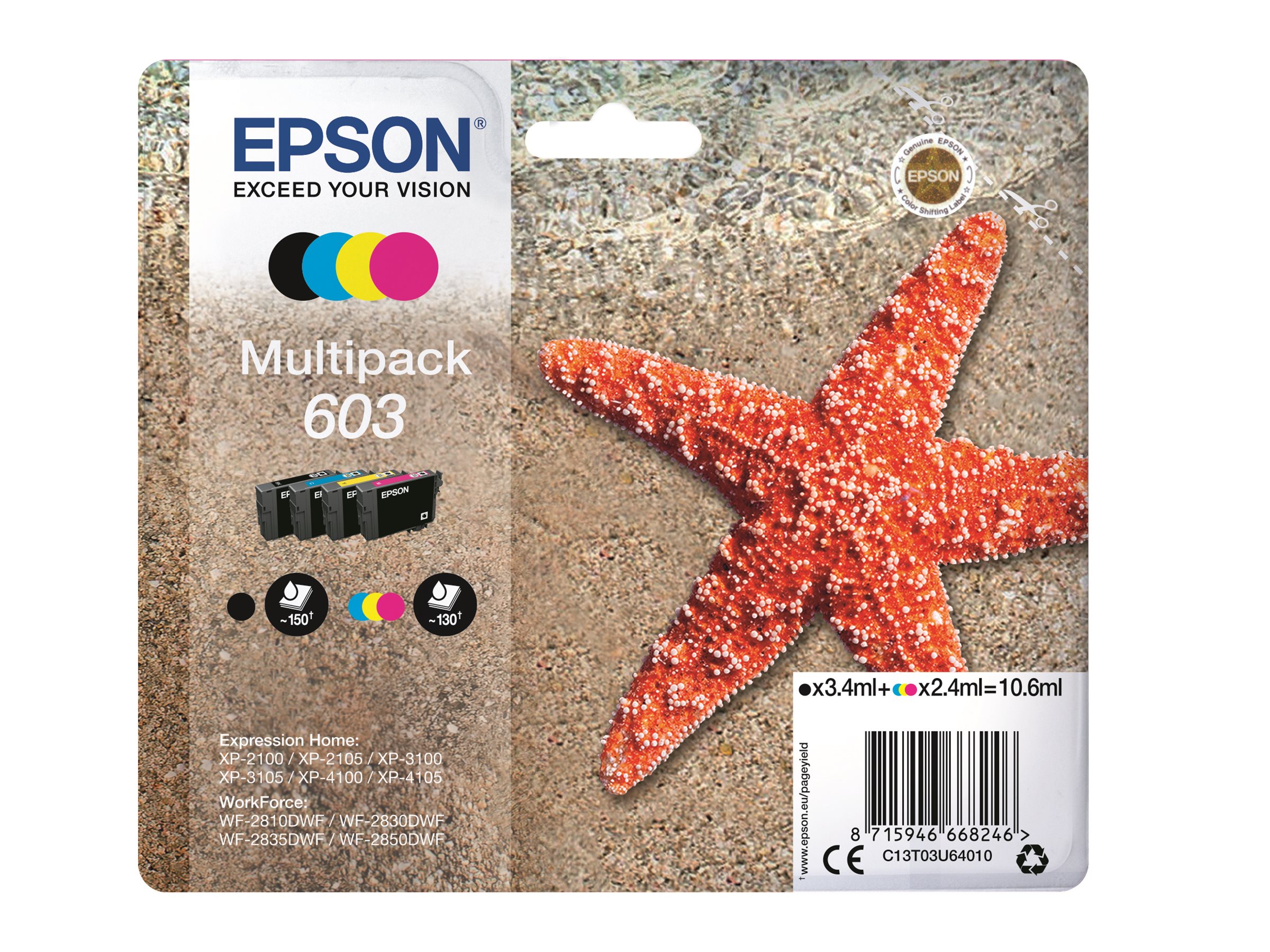 EPSON 1LB Multipack 4-colours 603 Ink w/s EPSON 1LB Multipack 4-colours 603 Ink w/s