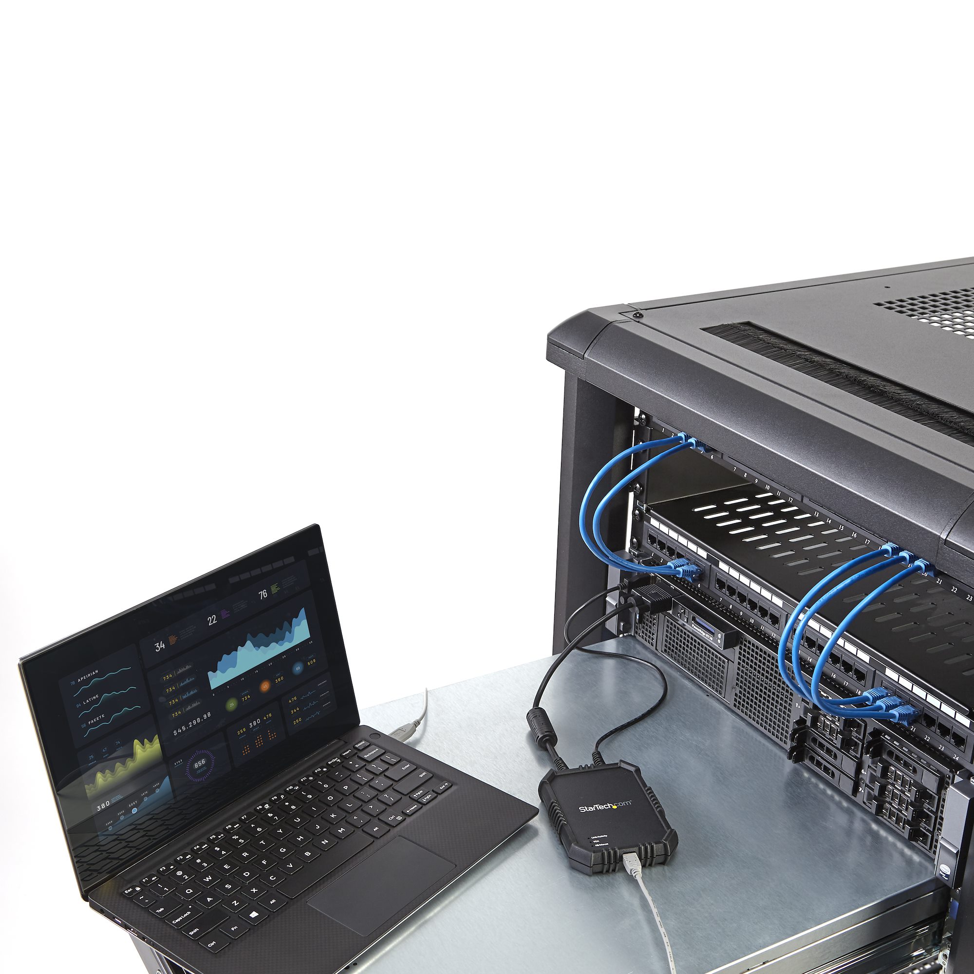 STARTECHCOM USB 20 KVM Konsole Mobiler Laptop Crash Cart Adapter mit Datenuebertragung und Videoaufnahme