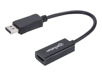 MANHATTAN  passiver DisplayPort auf HDMI Adapter DisplayPort-Stecker auf HDMI-Buchse schwarz Kabellaenge 15,4cm