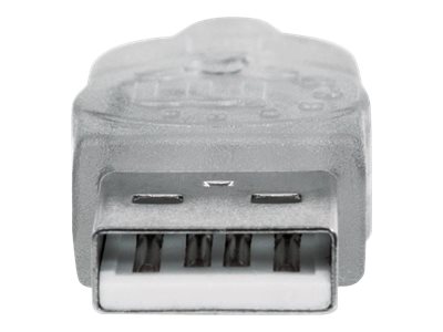 MANHATTAN Hi-Speed USB 2.0 Verlängerungskabel USB 2.0 Typ A Stecker - Typ A Buchse 480 Mbps 1,8m Silber