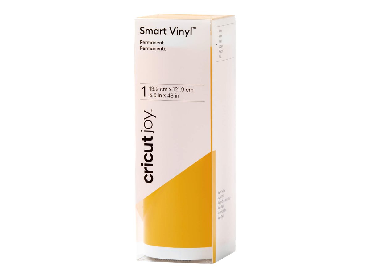 cricutâ„¢ Joy Smart Vinyl matt Vinylfolie permanent gelb 13,9 x 121,9 cm, 1 Rolle cricutâ„¢ Joy Smart Vinyl matt Vinylfolie permanent gelb 13,9 x 121,9 cm, 1 Rolle