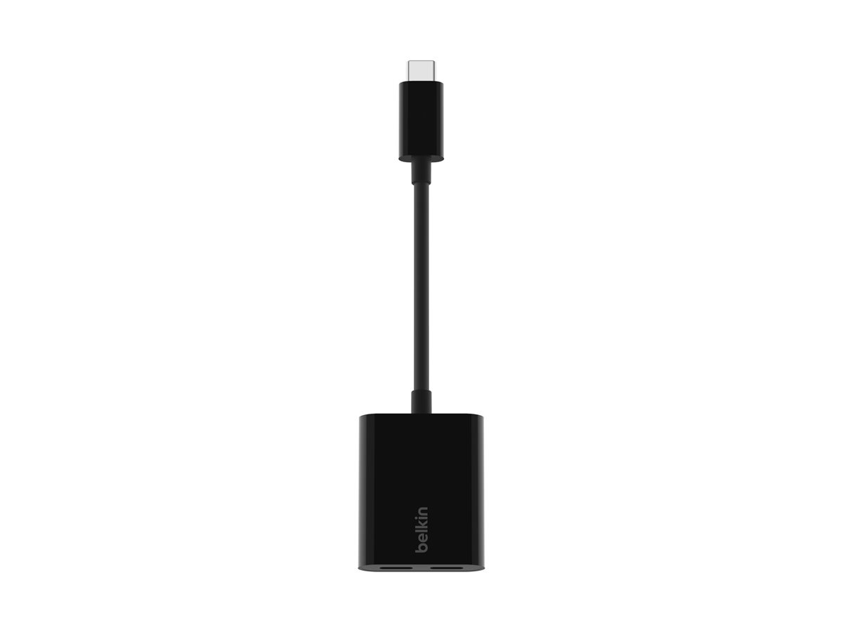 RockStar USB-C Audio- und Ladeadapter, schwarz
