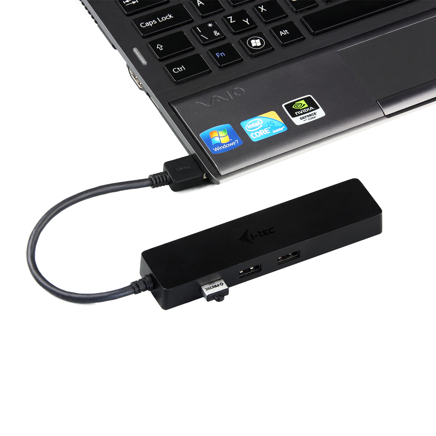 ITEC USB 30 Slim HUB 3 Port mit Gigabit Ethernet Adapter ideal fuer Notebook Ultrabook Tablet PC unterstuetzt Win und Mac OS
