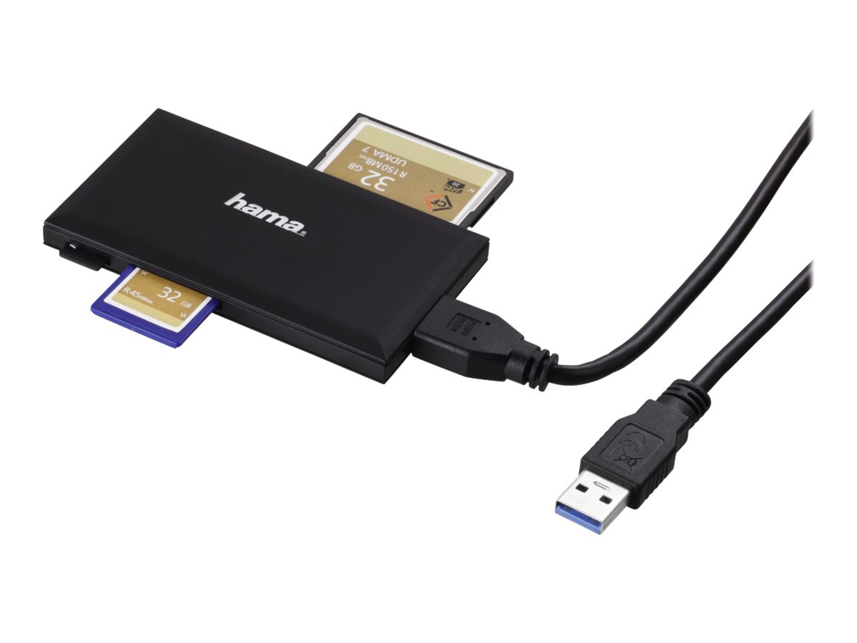 hama Multi-microSD, SD, Memory Stick, Compact Flash-Kartenleser schwarz
