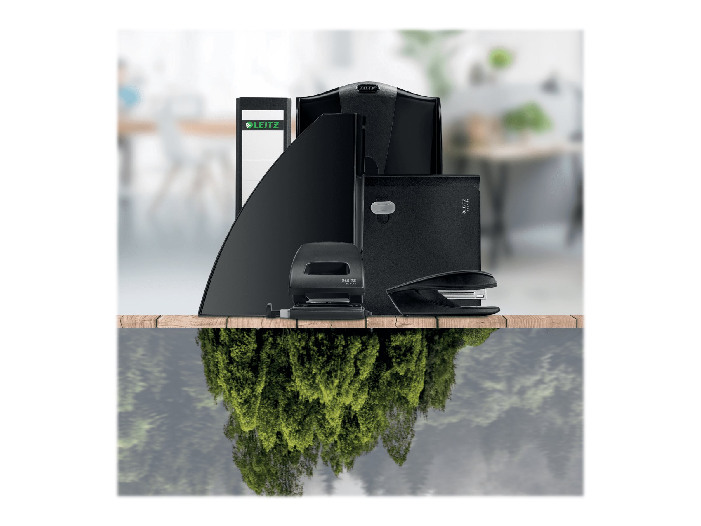 25 LEITZ Prospekthuellen recycle 4021 Maxi DIN A4 transparent genarbt 0,10 mm