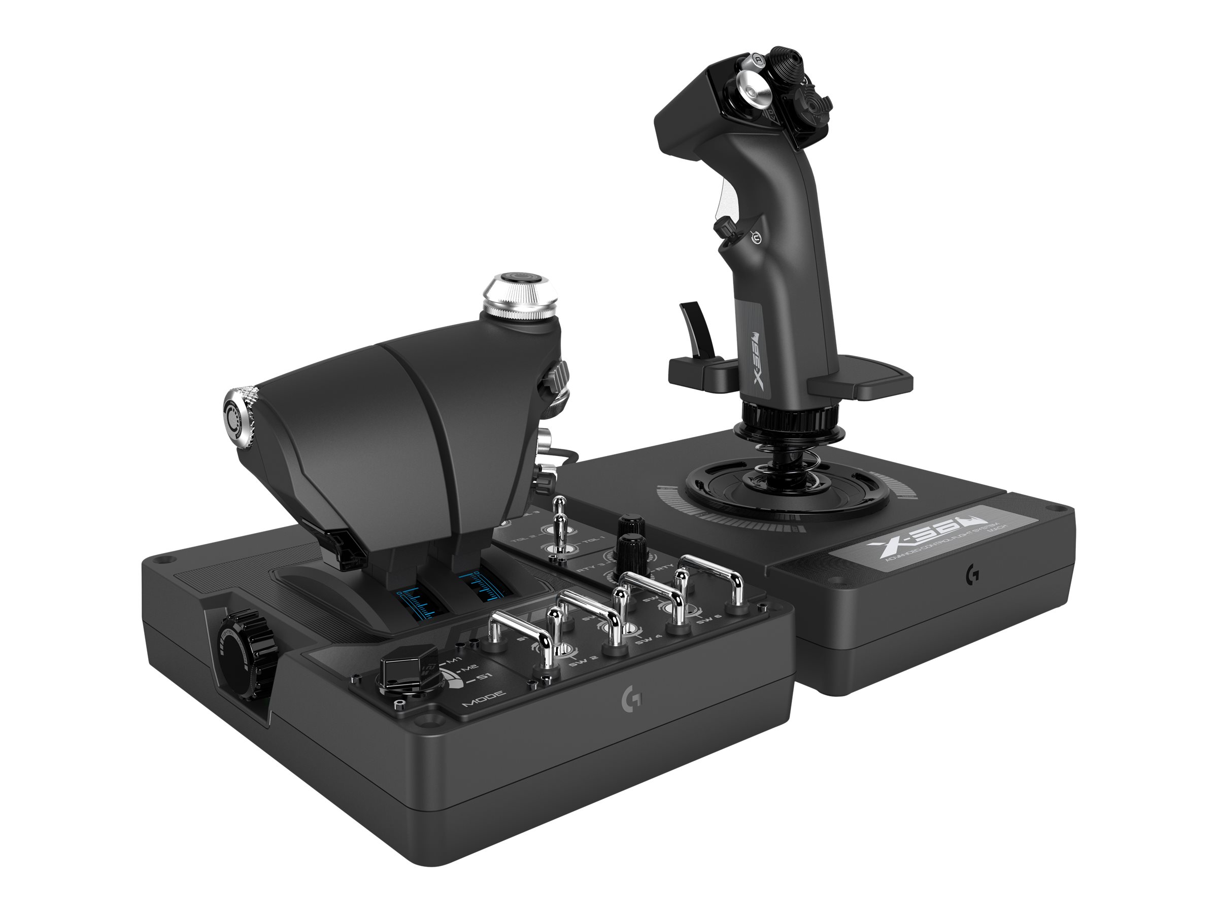 LOGITECH X56 HOTAS Joystick and throttle wired for PC