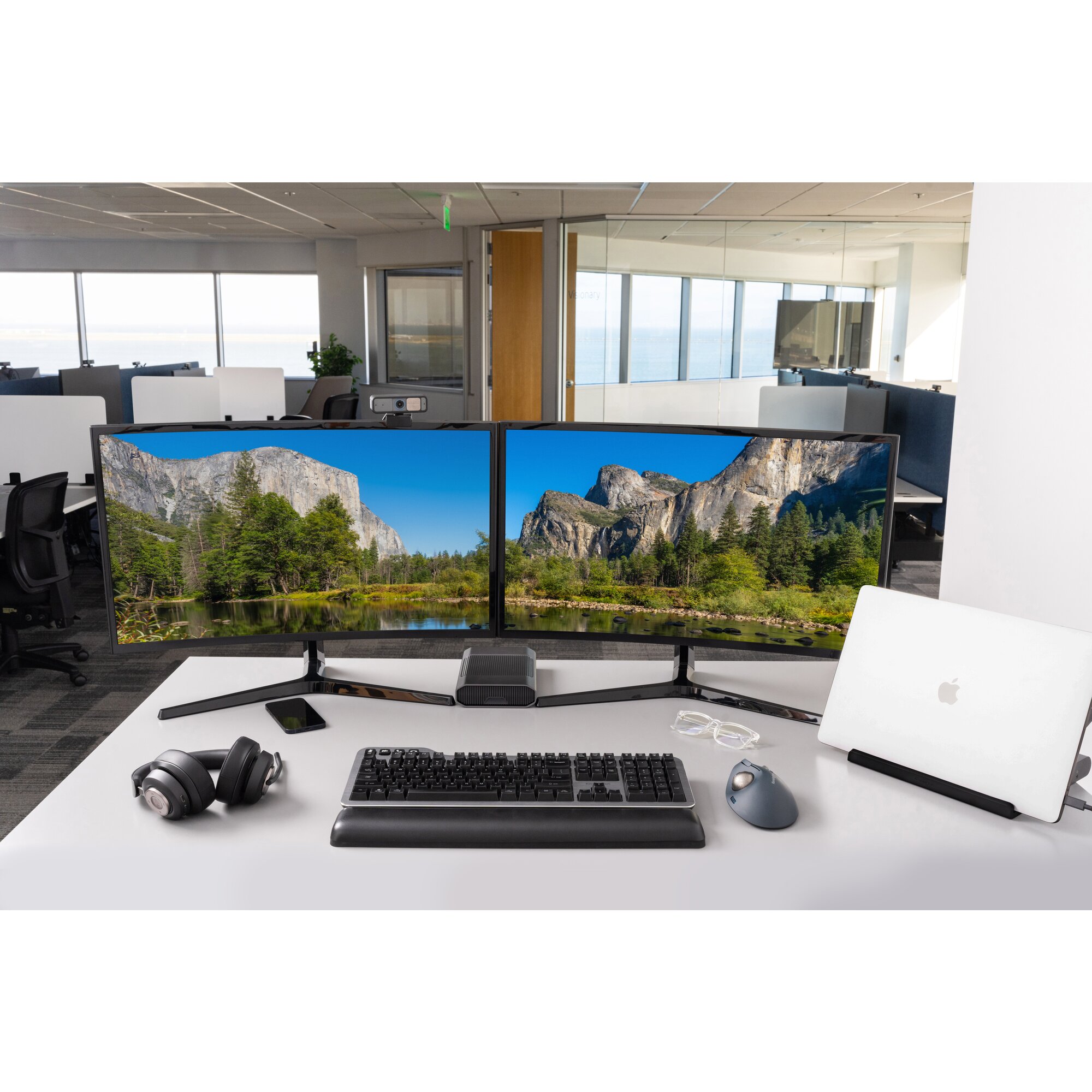 Kensington Pro Fit Ergo TB550 Maus ergonomisch kabellos schwarz
