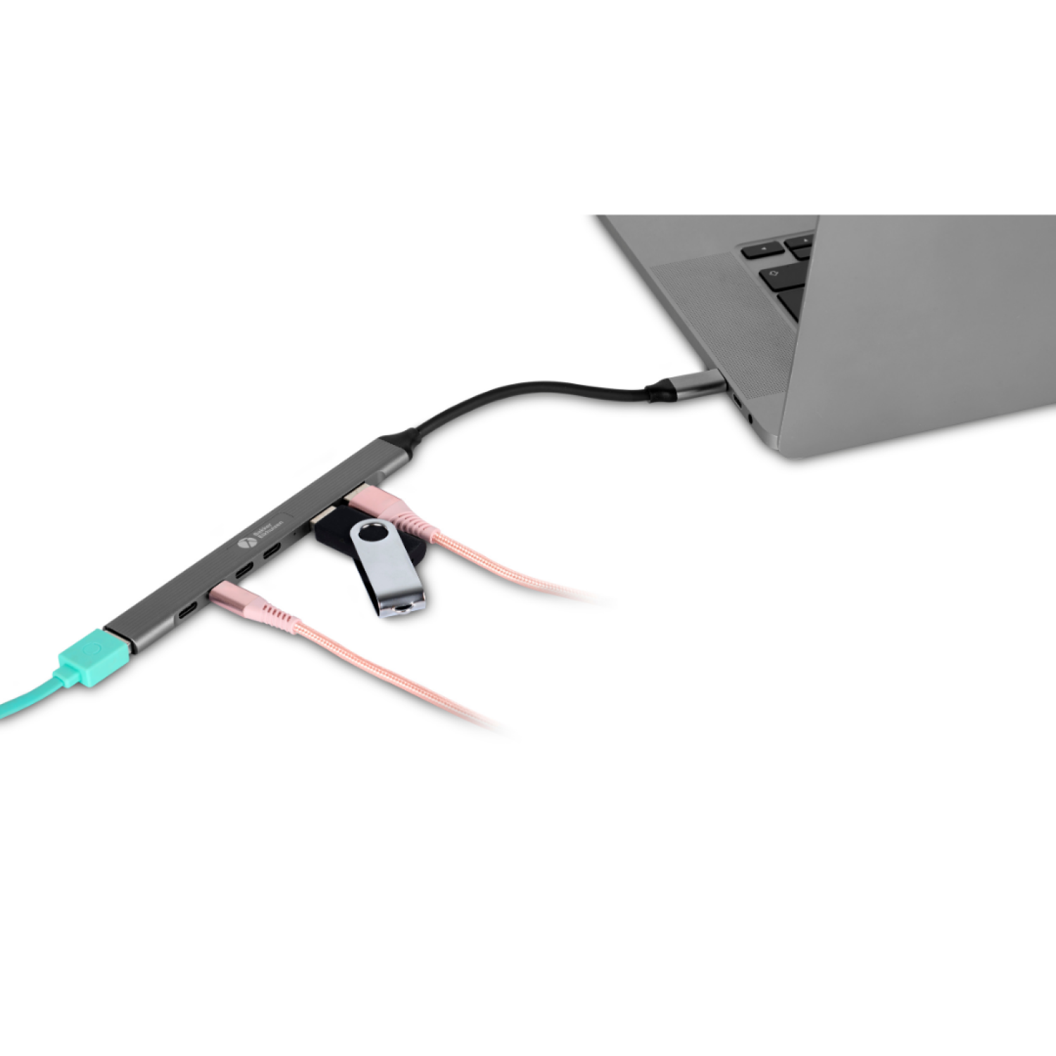 Bakker USB-C Hub 7-in-1 4xUSB-C 2xUSB-A2.0 1xUSB-A3.0