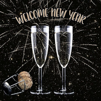PAPSTAR Servietten Welcome New Year 20 St