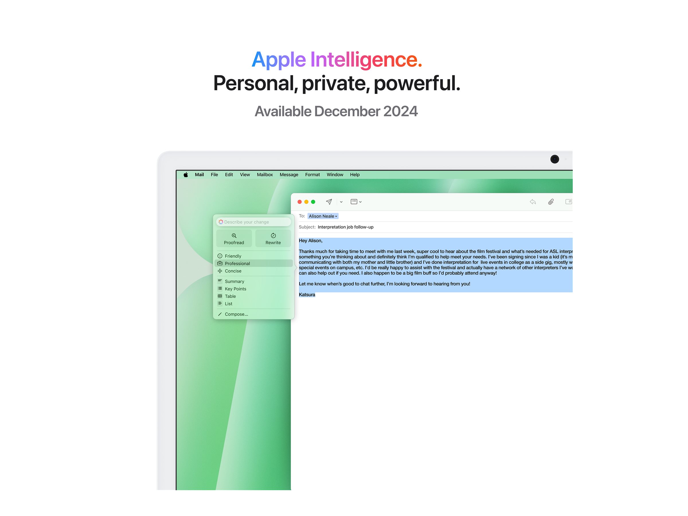 APPLE 24inch iMac with Retina 4.5K display Apple M4 chip with 8core CPU and 8core GPU 16GB 256GB SSD Green